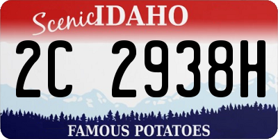 ID license plate 2C2938H