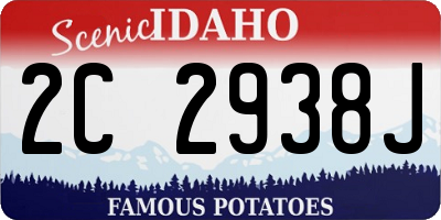 ID license plate 2C2938J