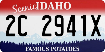 ID license plate 2C2941X
