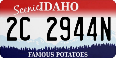 ID license plate 2C2944N