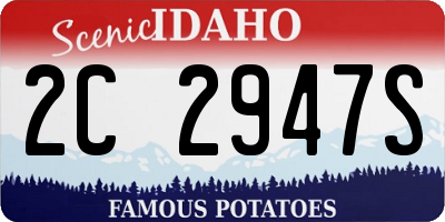 ID license plate 2C2947S