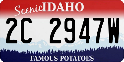 ID license plate 2C2947W