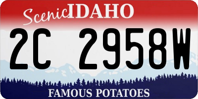ID license plate 2C2958W