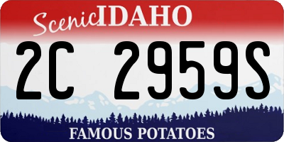 ID license plate 2C2959S