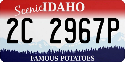 ID license plate 2C2967P
