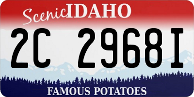 ID license plate 2C2968I