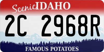 ID license plate 2C2968R