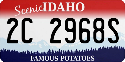 ID license plate 2C2968S