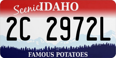 ID license plate 2C2972L