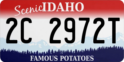 ID license plate 2C2972T