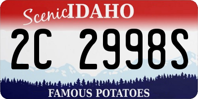 ID license plate 2C2998S