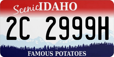ID license plate 2C2999H