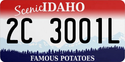 ID license plate 2C3001L