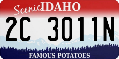 ID license plate 2C3011N