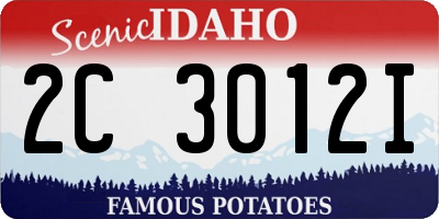 ID license plate 2C3012I