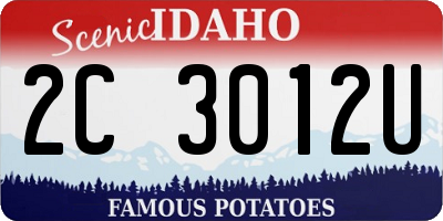 ID license plate 2C3012U