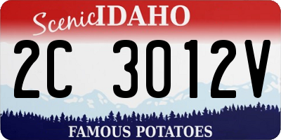ID license plate 2C3012V