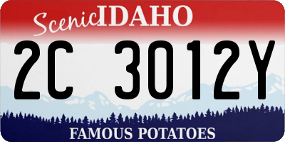 ID license plate 2C3012Y