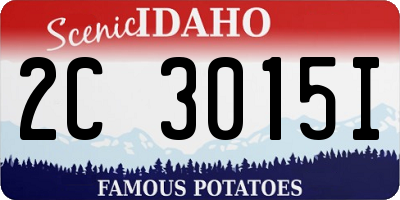 ID license plate 2C3015I