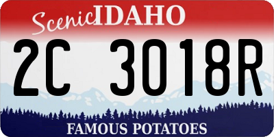 ID license plate 2C3018R