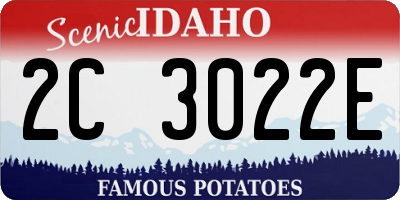 ID license plate 2C3022E