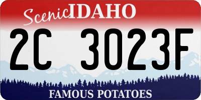 ID license plate 2C3023F