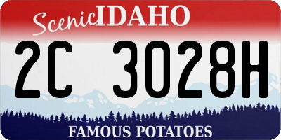 ID license plate 2C3028H
