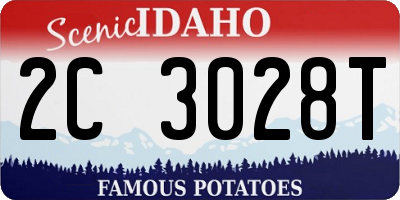 ID license plate 2C3028T