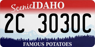 ID license plate 2C3030C