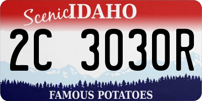 ID license plate 2C3030R
