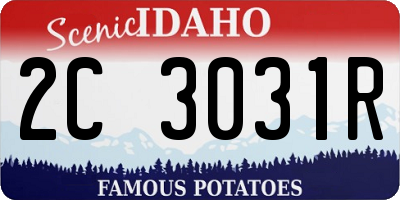 ID license plate 2C3031R