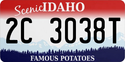 ID license plate 2C3038T