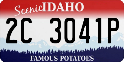 ID license plate 2C3041P
