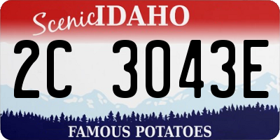 ID license plate 2C3043E