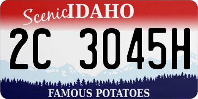 ID license plate 2C3045H
