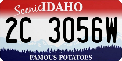 ID license plate 2C3056W