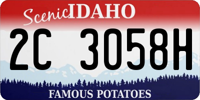 ID license plate 2C3058H