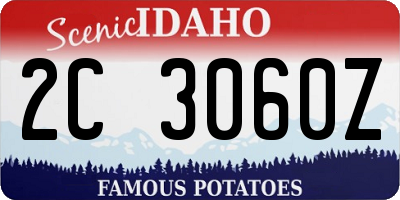 ID license plate 2C3060Z