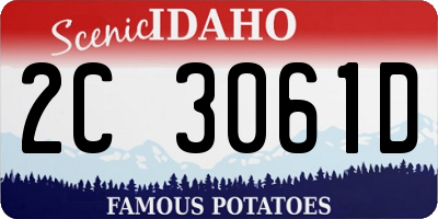 ID license plate 2C3061D