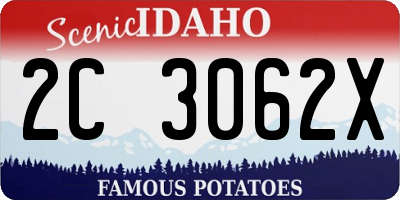 ID license plate 2C3062X