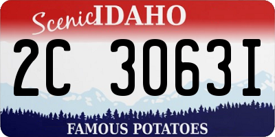 ID license plate 2C3063I