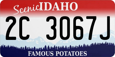 ID license plate 2C3067J