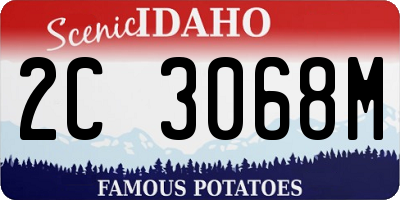 ID license plate 2C3068M