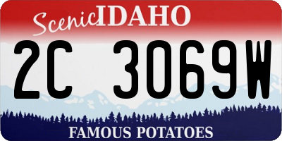 ID license plate 2C3069W