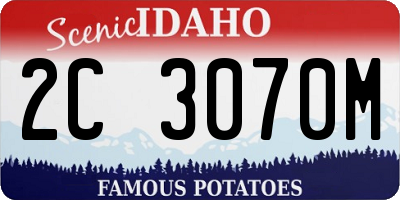 ID license plate 2C3070M