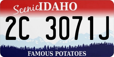 ID license plate 2C3071J