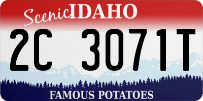 ID license plate 2C3071T