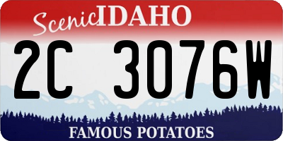 ID license plate 2C3076W