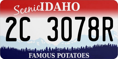 ID license plate 2C3078R