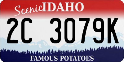 ID license plate 2C3079K